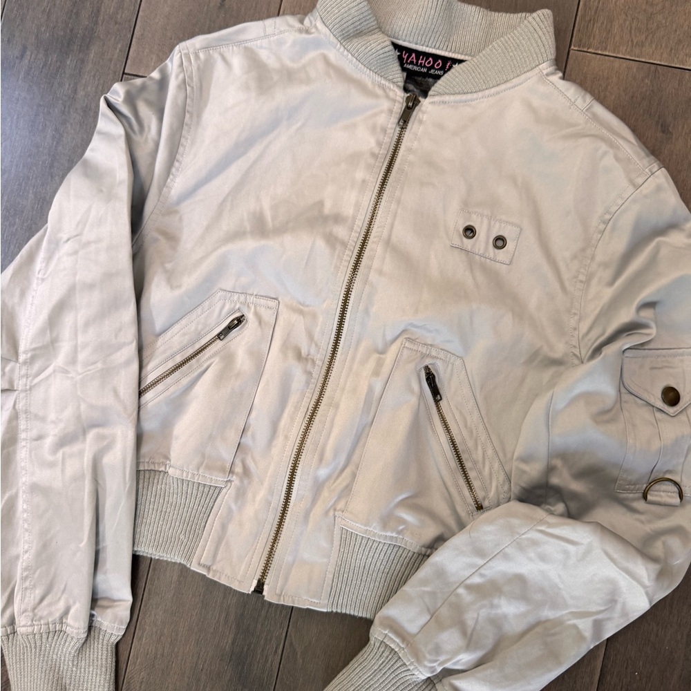 Vintage Y2K Yahoo Gray Zip up Jacket
